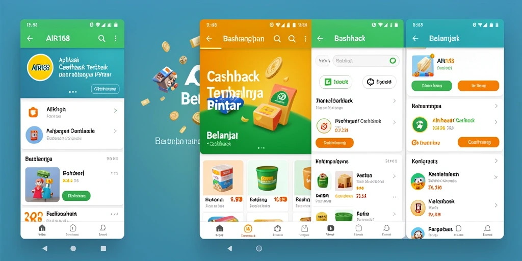 Tampilan aplikasi AIR168 yang menarik dan sederhana untuk digunakan.