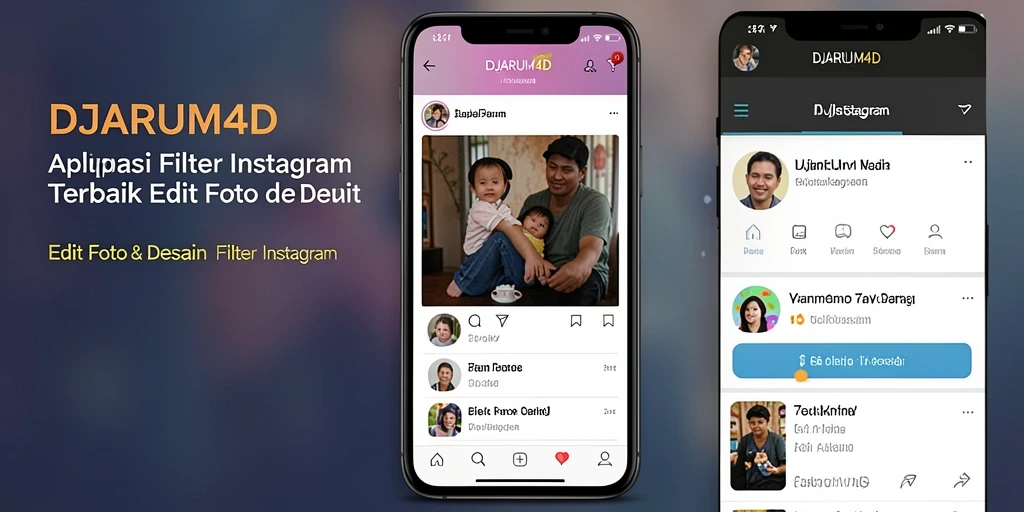 Tampilan utama DJARUM4D dengan berbagai pilihan filter Instagram yang menarik.