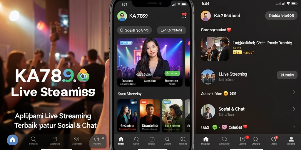Tampilan antarmuka KA789 saat melakukan live streaming yang menarik.
