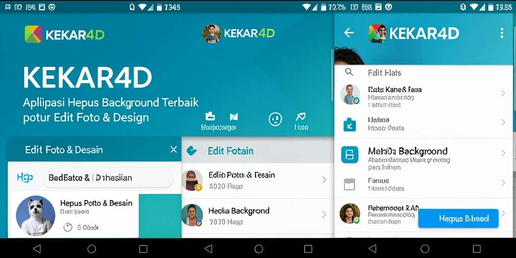 Antarmuka <strong>KEKAR4D</strong> yang sederhana saat menghapus background foto.