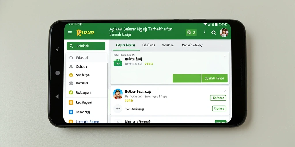 Tampilan antarmuka RUSA33 saat belajar ngaji.