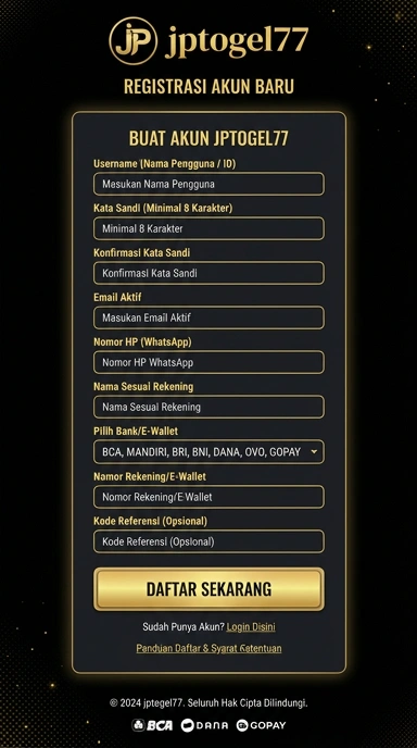Panduan Registrasi Akun Baru jptogel77 untuk Android